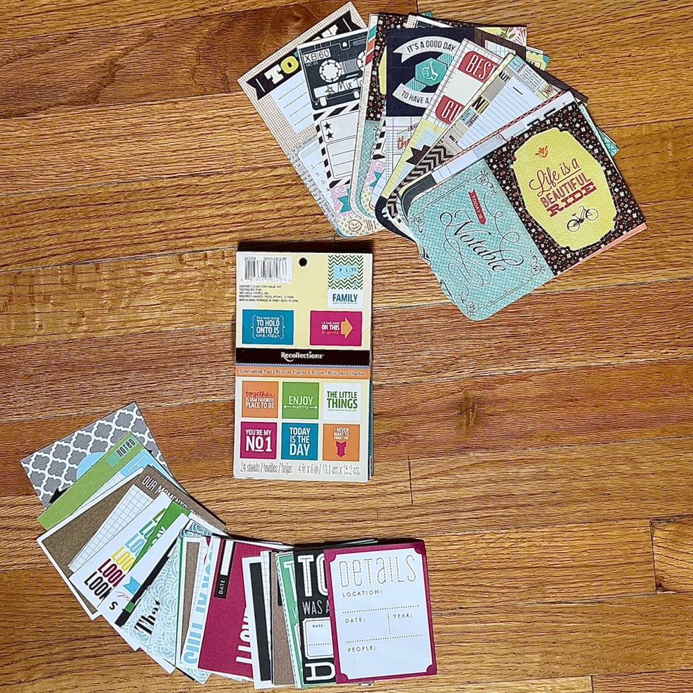 Journaling Scrapbook Craft Pads and Sheet Set